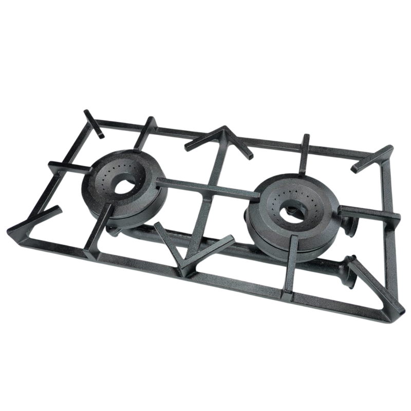 Kit Quemadores Corto Y Largo Con Parrilla 60x30 Cm AROL Hierro Fundido