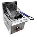 Freidora Petit 3 Lts Acero Inoxidable AROL con Canastilla y Quemador Polidoro