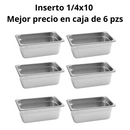 Inserto Contenedor De Acero Inoxidable 1/4x10cm Caja 6 Pzs