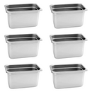 Inserto Contenedor De Acero Inoxidable 1/4x15cm Caja 6 Pzs