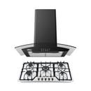 Combo Parrilla 5 Quemadores y Campana 90 cm, Acero Inoxidable y Vidrio, P-IN5Q86A y C-BL2F90