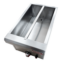 Baño María Entero AROL de Acero Inoxidable, con Separador, 60x35x30 cm