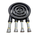 Quemador Cuádruple Vulcan AROL 42 Cm Completo Armado Para Estufón Industrial