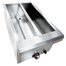 Baño María Entero AROL de Acero Inoxidable, con Separador, 60x35x30 cm