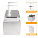 Dispensador de Salsas o Aderezos Doble 2x2L AROL con Bombas y Tapa Inoxidable