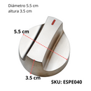 Perilla para Estufa Industrial, Alta Calidad, Plateada, 5.5 cm, Modelo X-01 AROL