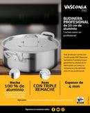 Budinera Vasconia Acorazada PRO 34 cm 9 L Aluminio NSF
