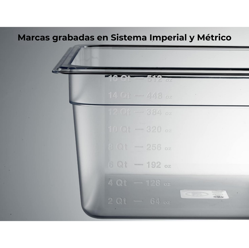Inserto de Policarbonato 1/1x15 Transparente 32.5x53x15 cm NSF