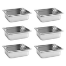 Inserto Contenedor De Acero Inoxidable 1/2x10cm Caja 6 Pzs