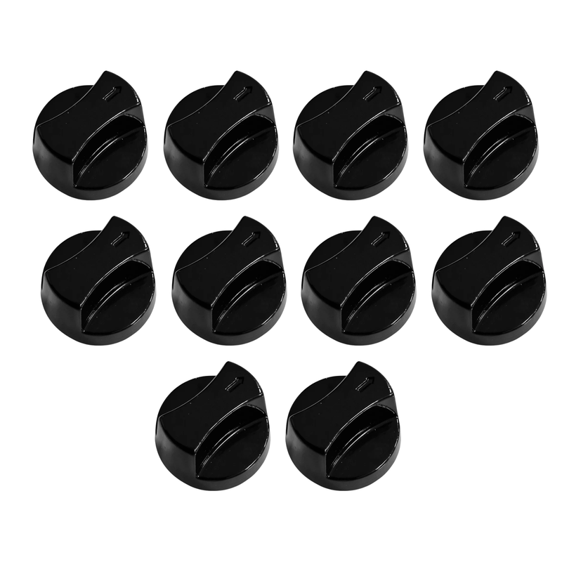 Perilla Negra Metálica Con Opresor Para Estufa Industrial Paquete 10 Piezas