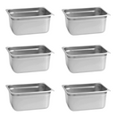 Inserto Contenedor De Acero Inoxidable 1/2x15cm Caja 6 Pzs