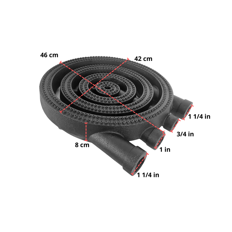 Quemador Cuádruple Vulcan 42 cm para Estufón Industrial