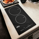 Parrilla de Inducción de 2 Zonas, 29cm, 110V, Empotrable, AROL IN-E2Q29