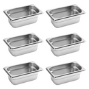 Inserto Contenedor De Acero Inoxidable 1/9x6cm Caja 6 Pzs