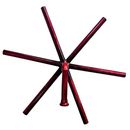 Quemador Estrella 60 Cm Con Codo Hierro Fundido Baja Presión Para Plancha Industrial