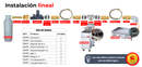 Kit de Instalación Regulador Gas LP Baja Presión 1ra Etapa CMS Para 2 Equipos En Línea