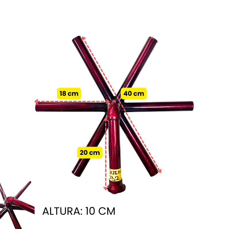 Quemador Estrella 40 Cm Con Codo