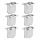 Inserto Contenedor De Acero Inoxidable 1/9x15cm Caja 6 Pzs