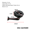 Quemador para Estufa Industrial, Redondo Corto, 16 cm, Tubo Derecho, Modelo B102 AROL