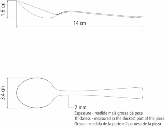 Cuchara De Té Tramontina Berlín 18-0 Acero Inoxidable 14.5 cm