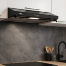 Campana Extractora Slim 60 cm, Vidrio Frontal, Negra, Pared CSL-60BL