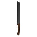 Cuchillo Dentado Churrasco con Lámina de Acero Inoxidable Oscurecido y Mango de Madera 10"