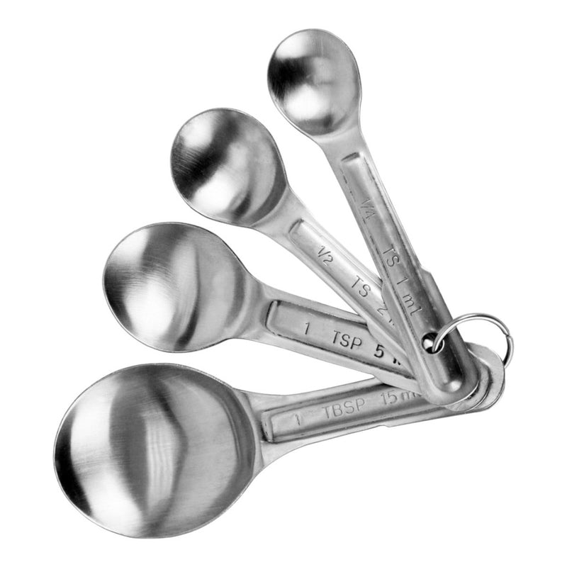 Set Cucharas Medidoras Acero Inox 1/4, 1/2, 1 cta, 1 cda