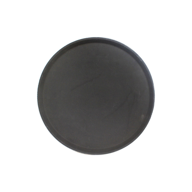 Charola Redonda 16” Forro Hule Negro NSF