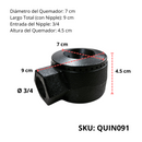 Quemador para Estufa Industrial Chico, 7 cm, Hierro Fundido, Modelo B31-XS AROL