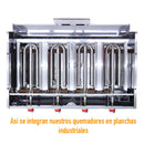 Quemador Tipo U Acero Inoxidable 59.5 cm Para Plancha - Electrodomesticos Olvera