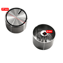 Kit de 5 Perillas Metálicas Plateadas para Parrilla Empotrable