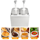 Dispensador de Salsas o Aderezos Doble 2x2L AROL con Bombas y Tapa Inoxidable