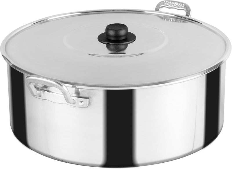 Arrocera Vasconia 45 cm con Tapa Aluminio 22.8 L Plata