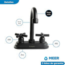 Mezcladora para Lavabo Negro Mate