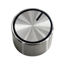 Kit de 5 Perillas Metálicas Plateadas para Parrilla Empotrable