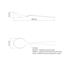 Cuchara De Mesa Tramontina Berlín 18-0 Acero Inoxidable 2.5 mm