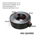 Quemador para Estufa Industrial Jumbo, 16 cm, Hierro Fundido, Modelo B31-L AROL