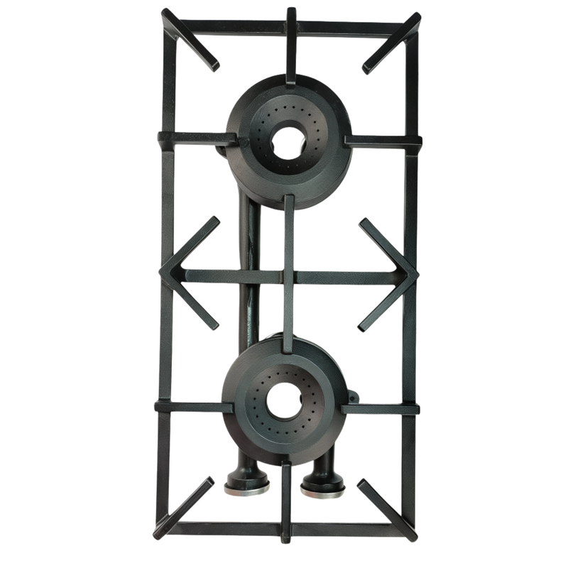 Kit Quemadores Corto Y Largo Con Parrilla 60x30 Cm AROL Hierro Fundido