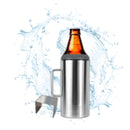 AROL Porta caguamon Enfriador de cerveza Acero inoxidable doble capa 1.2 lts Aislamiento al vacio (Acero Inoxidable Silver)
