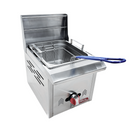 Freidora Petit 3 Lts Acero Inoxidable AROL con Canastilla y Quemador Polidoro