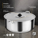 Arrocera Vasconia 55 cm con Tapa Aluminio 33 L Plata