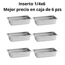 Inserto Contenedor De Acero Inoxidable 1/4x6cm Caja 6 Pzs