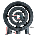 Quemador Triple Solar AROL 29 Cm 3/4 Industrial Con 3 Ventilas