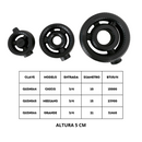 Quemador Grande 21 Cm Industrial Hierro Fundido Hb-22