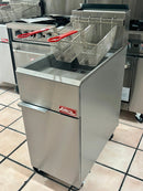 Freidora Industrial a Gas Natural 4 Quemadores, 50 Lb (24 Lts), Acero Inoxidable, 120,000 BTU - AROL ARF4-NG