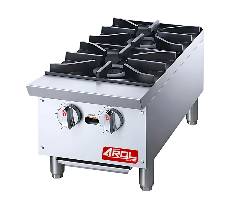 Parrilla Industrial 2 Quemadores 12" Modelo ARHPB12 AROL