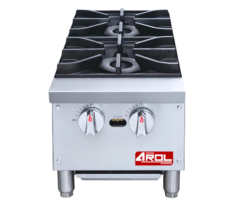 Parrilla Industrial 2 Quemadores 12" Modelo ARHPB12 AROL