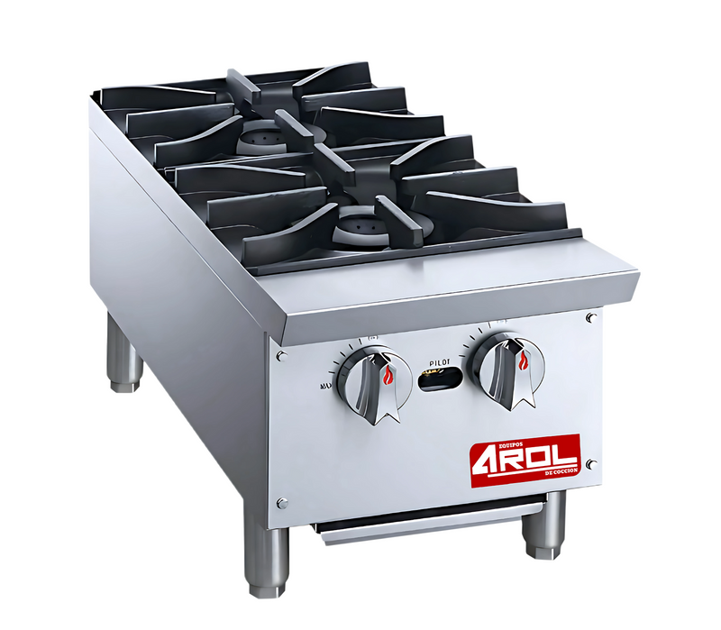 Parrilla Industrial 2 Quemadores 12" Modelo ARHPB12 AROL