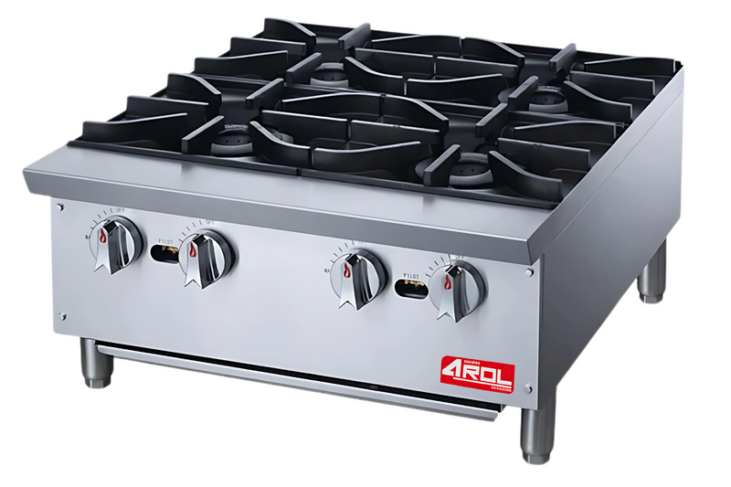 Parrilla 4 Quemadores 24" Gas LP Modelo ARHPB24 AROL