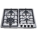 Combo Parrilla 4 Quemadores y Campana 60 cm, Acero Inoxidable y Vidrio, P-IN4Q59B y C-AC1F60